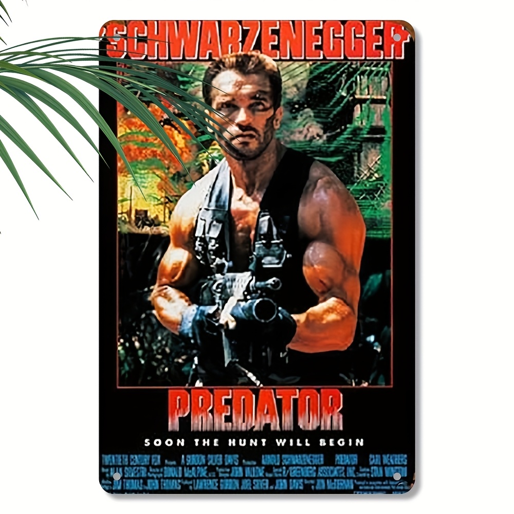 Home Cinema Classic - Vintage Predator Arnold Schwarzenegger Metal Wall
