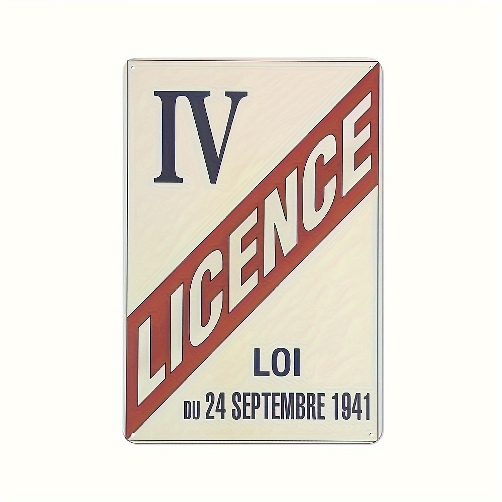 Home Cinema Classic - French Alcohol Law Metal Sign -
