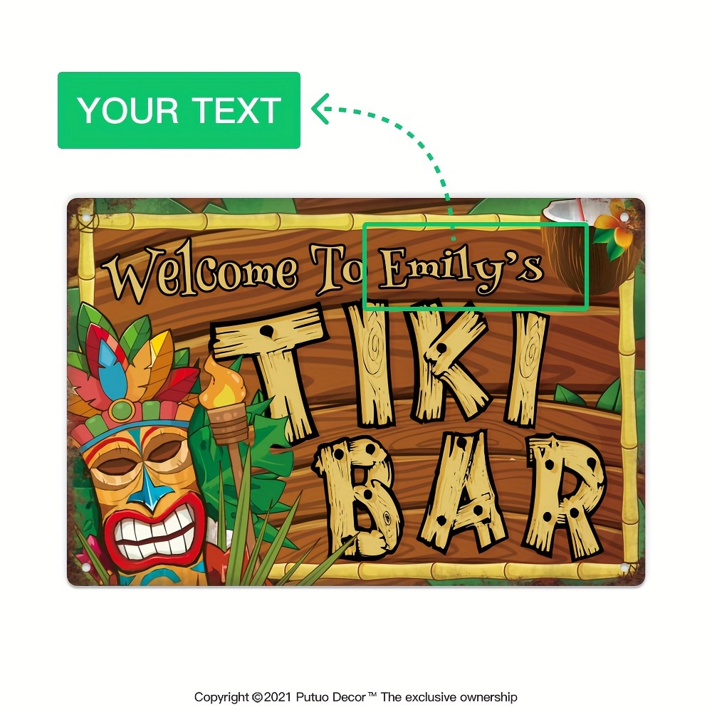 Home Cinema Classic - Custom Decor Tiki Bar Sign, Personalized