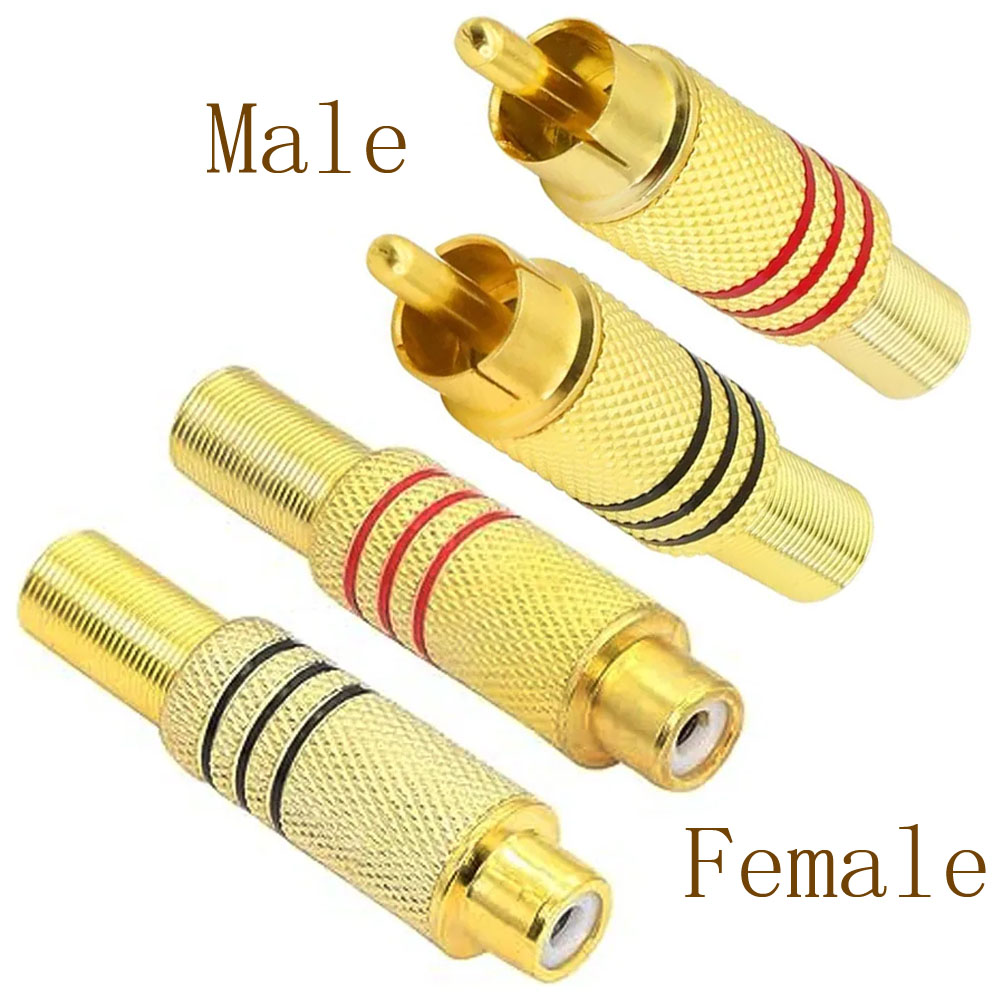 Home Cinema Solution - 4PCS RCA Plug Gold Plated Solder