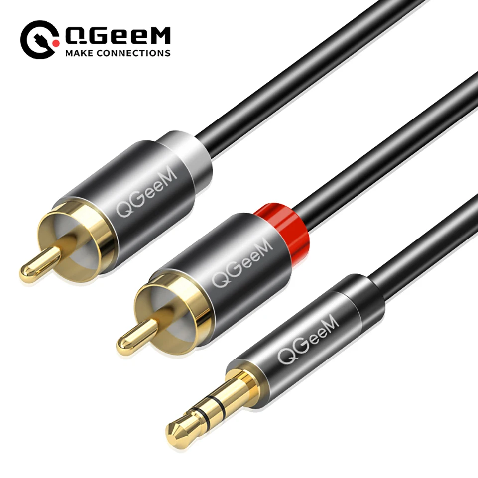 QGeeM RCA Cable 2RCA to 3.5 Au - Home Cinema Solution 评论和价格