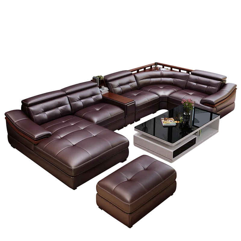 Premium leather sofa U-shaped  - Home Cinema Sofa 评论和价格