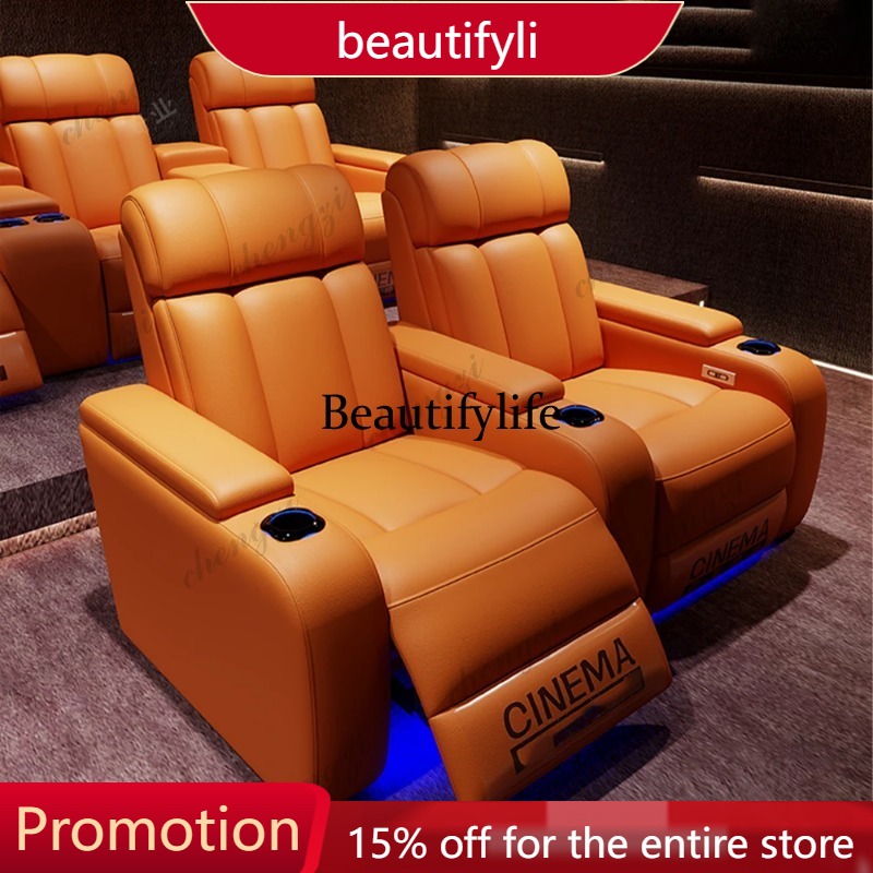 01A Luxury Genuine Leather Ele - Home Cinema Recliner Chairs 评论和价格