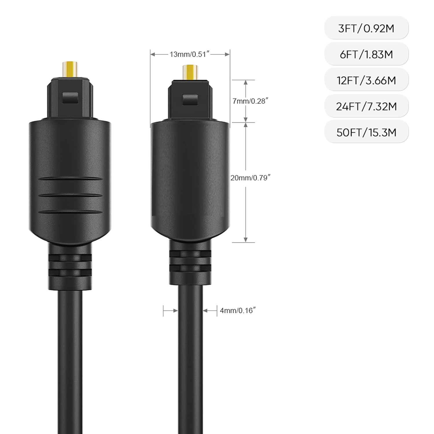 TOSLINK Optical Audio Cable, F - Home Cinema Cabasse 评论和价格