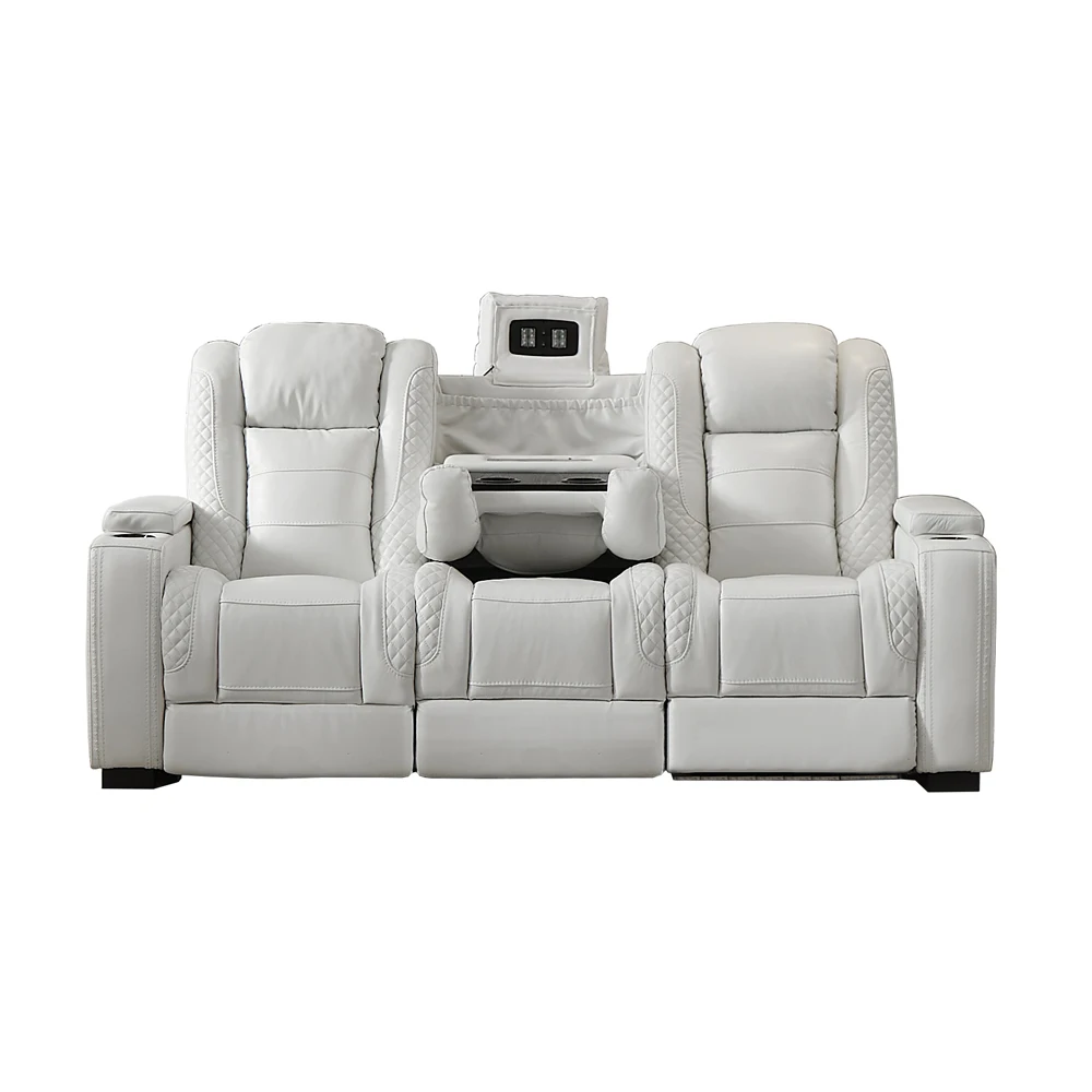 Luxury Power Recliner White Le - Home Cinema Sofa 评论和价格