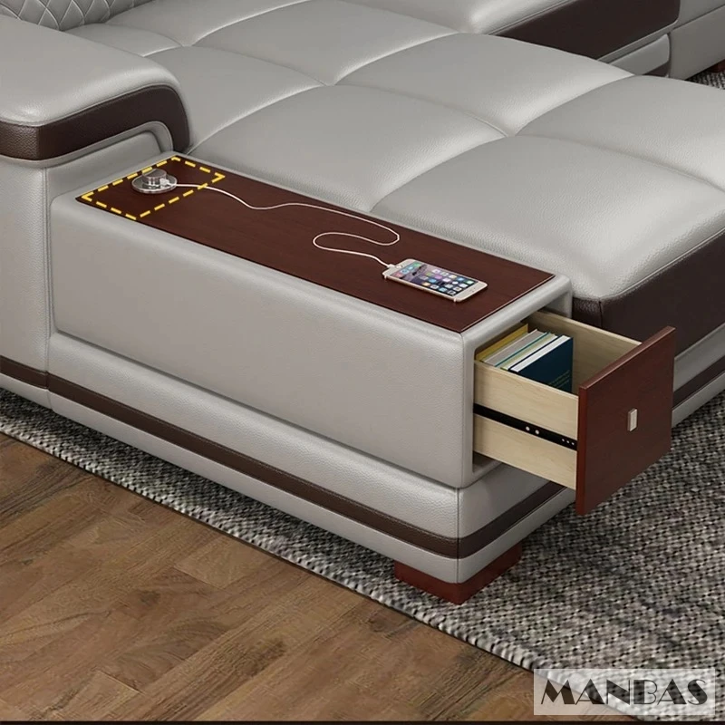 Modern Luxury Genuine Leather  - Home Cinema Sofa 评论和价格
