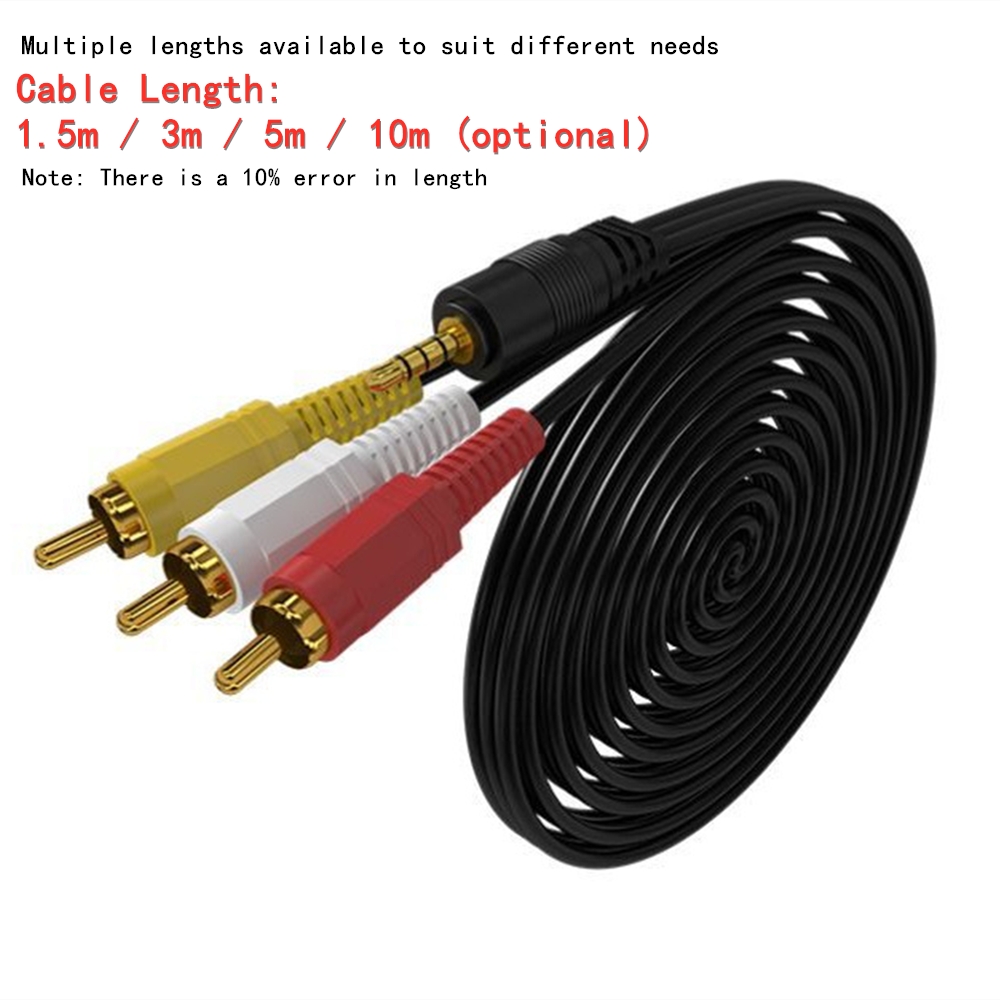 3.5mm to 3 RCA Audio Video Cab - Home Cinema Solution 评论和价格
