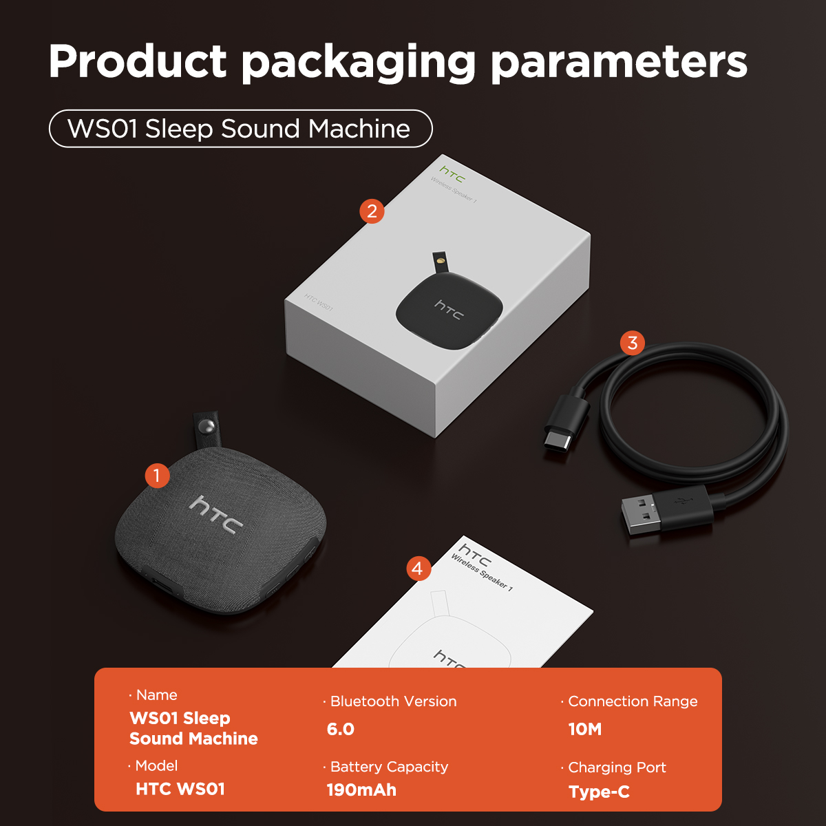 HTC WS01 Speaker Sleeping Aid  - Soundbar Bluetooth Home 评论和价格