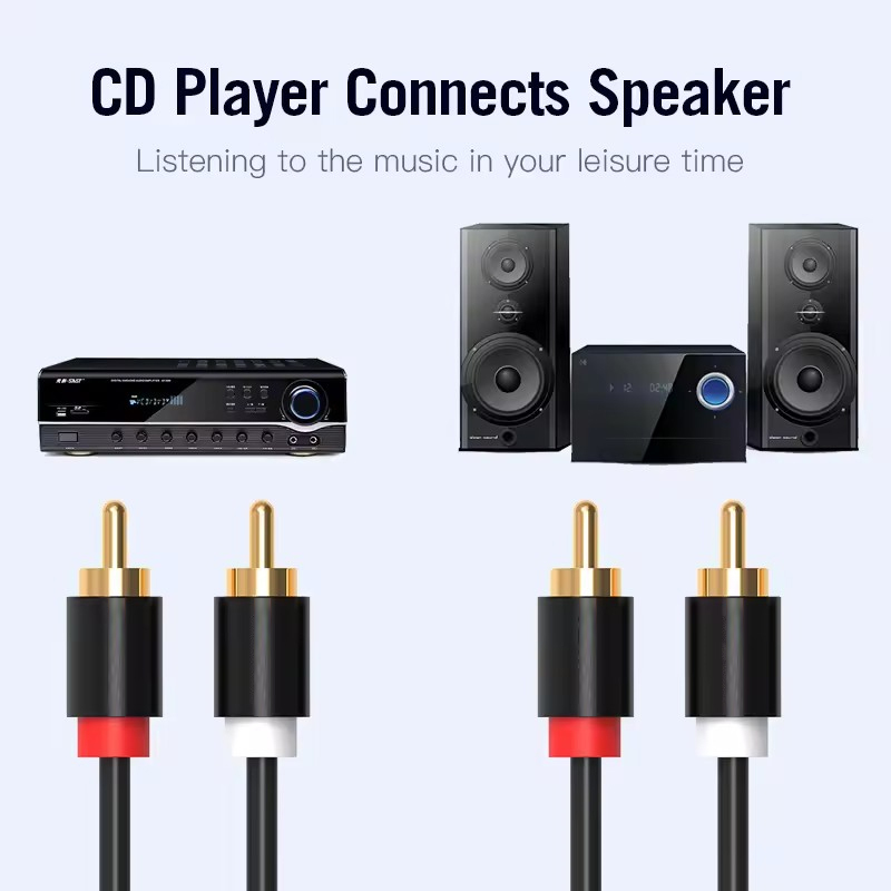 HIFI Stereo RCA Cable 2RCA to  - Home Cinema Solution 评论和价格