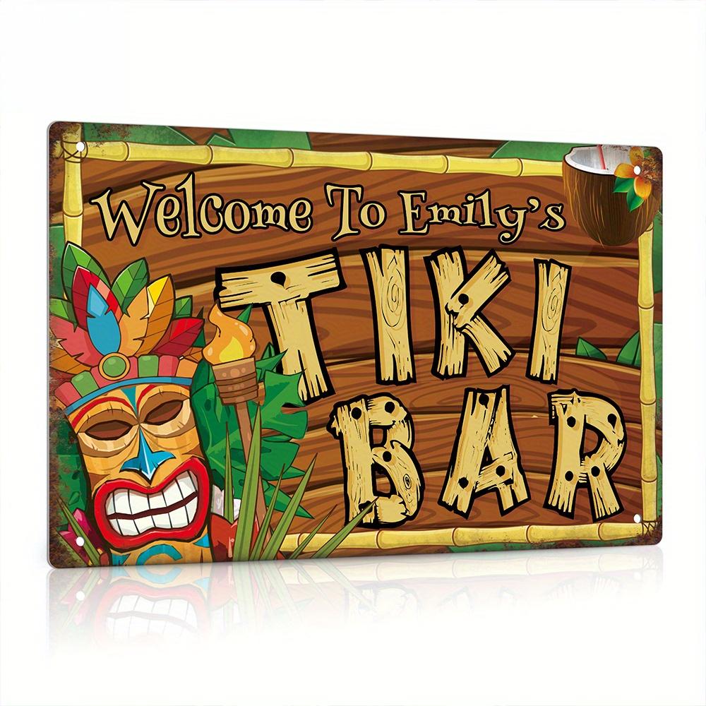 Custom  Decor Tiki Bar Sign, P - Home Cinema Classic 评论和价格
