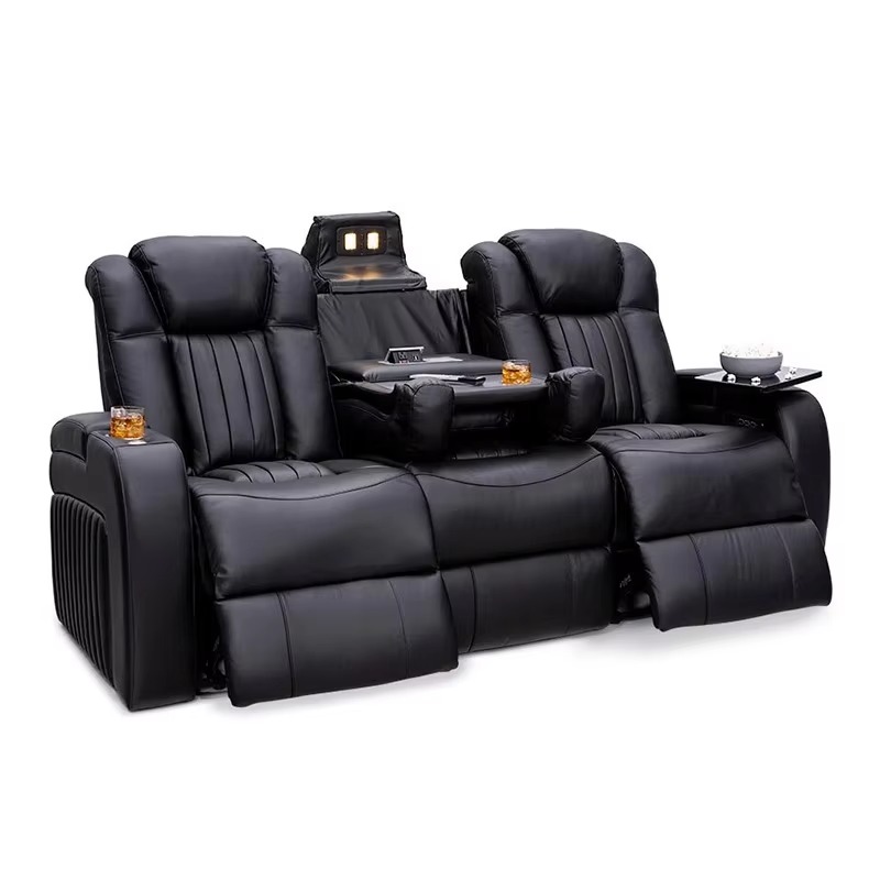 Leather Recliner Sofa Sets Pow - Home Cinema Recliner Chairs 评论和价格