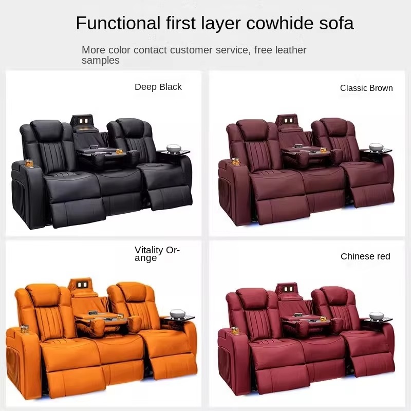 Leather Recliner Sofa Sets Pow - Home Cinema Recliner Chairs 评论和价格